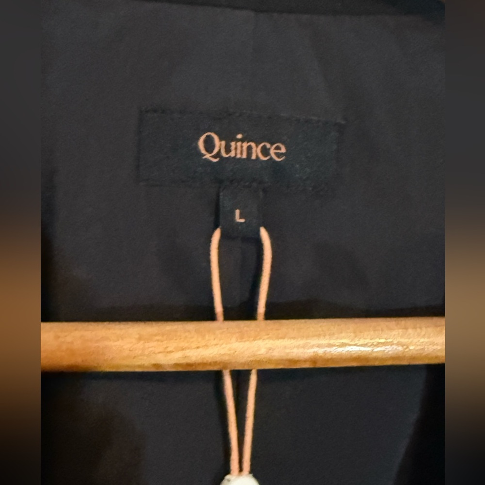 Quince Black Italian Wool Long Blazer, Size L - Picture 6 of 9